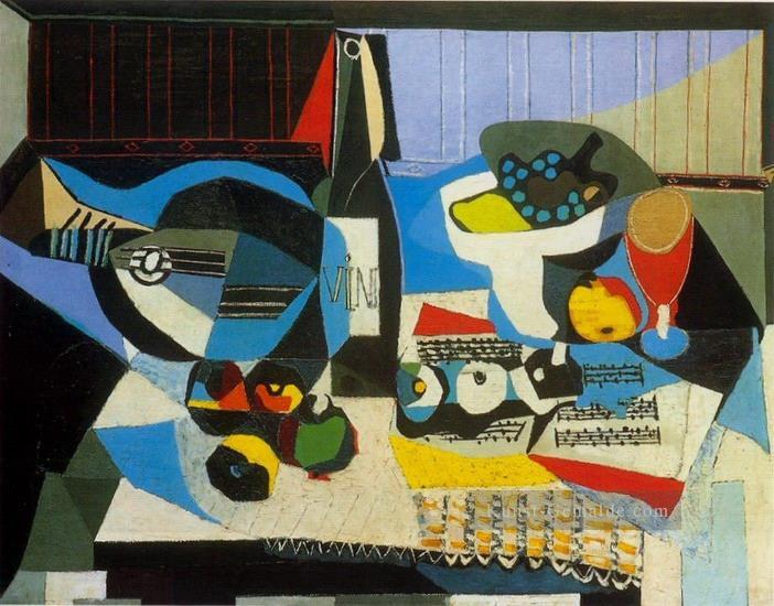 La bouteille vin 1925 Kubismus Pablo Picasso Ölgemälde